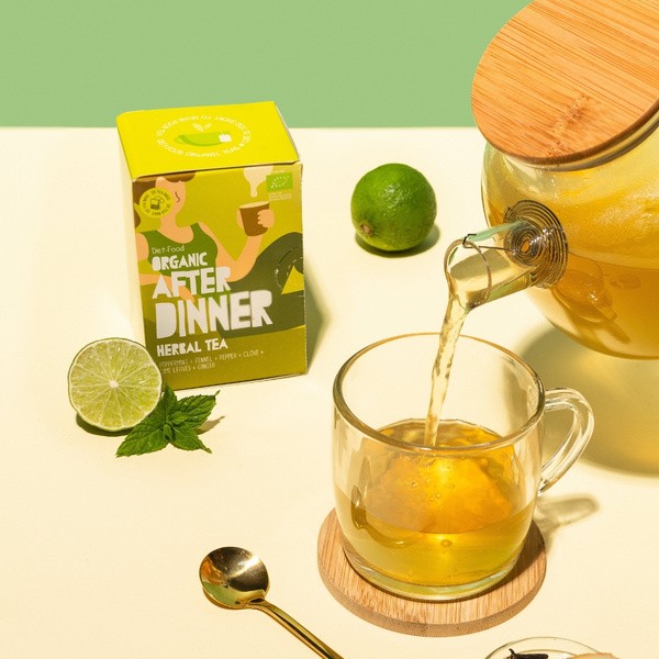 Diet-food, Bio After Diner Herbal Tea, herbata ziołowa z miętą pieprzową, 20 x 1,5 g