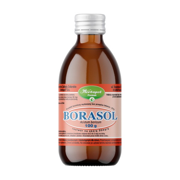 Borasol, 30 mg/g, roztwór na skórę, 100 g
