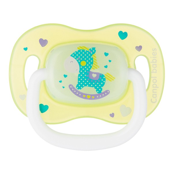 Canpol Babies Toys, smoczek uspokajający silikonowy symetryczny, 18 m+, 1 szt.
