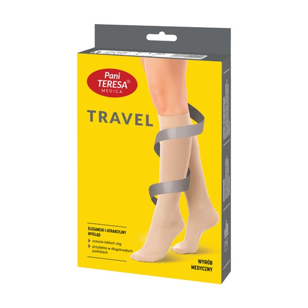 Pani Teresa Travel, skarpety podróżne dla mężczyzn, czarne, rozmiar S, 1 para