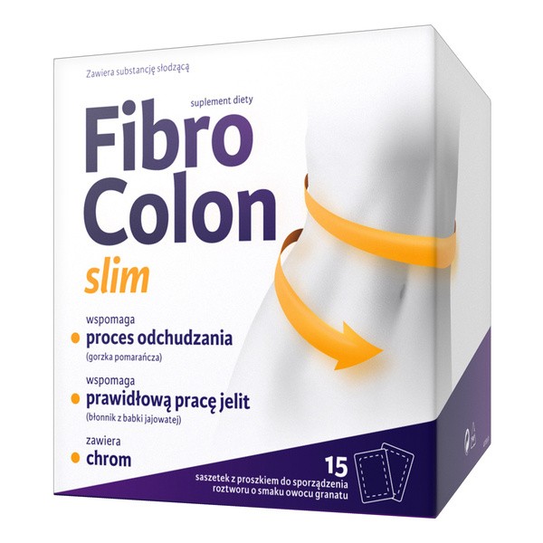 FibroColon slim, saszetki z proszkiem, 15 szt.
