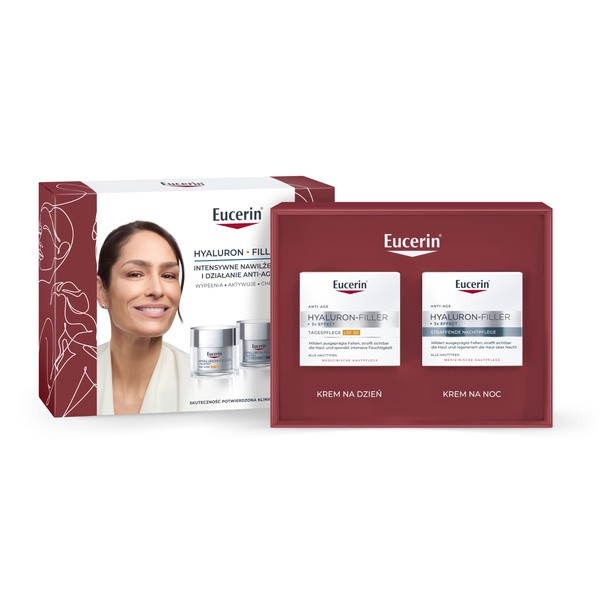 Zestaw Eucerin Hyaluron-Filler, krem na dzień SPF 30, 50 ml + krem na noc, 50 ml