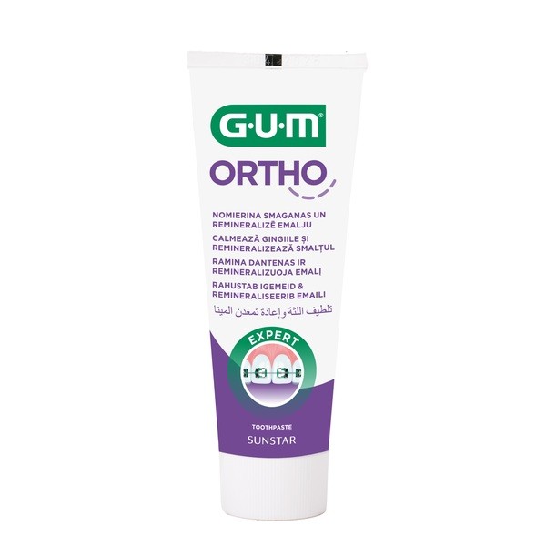 Gum Ortho, pasta do zębów dla osób z aparatem ortodontycznym, 75 ml