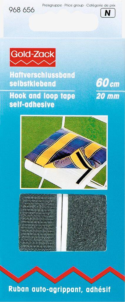 Selvklæbende velcro 20mm 60cm/pakke sort