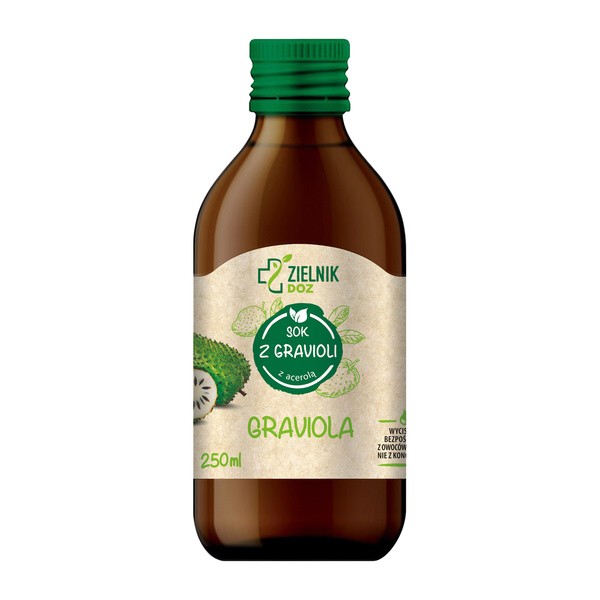 Zestaw 4x ZIELNIK DOZ Graviola, sok, 250 ml