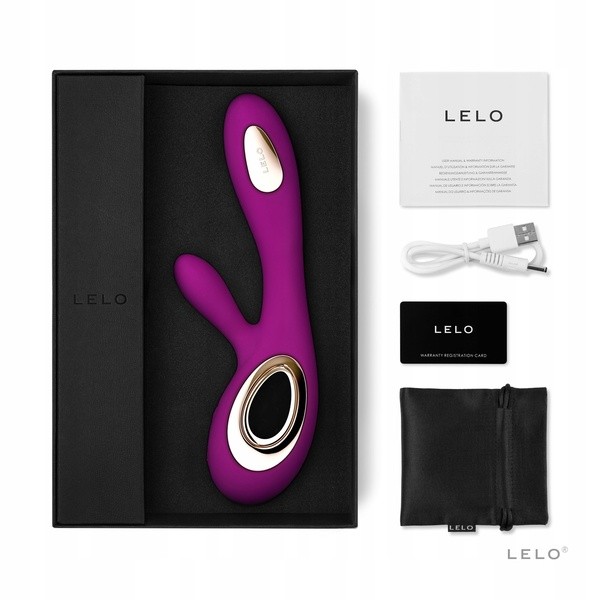 Lelo Soraya Wave Black, wibrator typu króliczek, 1 szt.