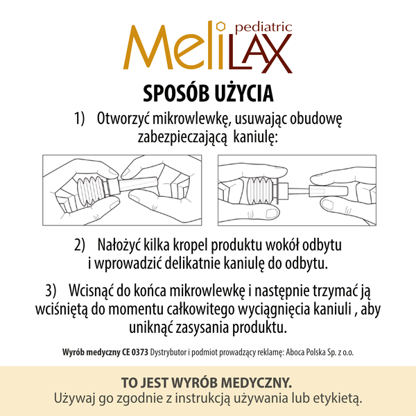 Melilax Pediatric, mikrowlewka doodbytnicza, 6 wlewek