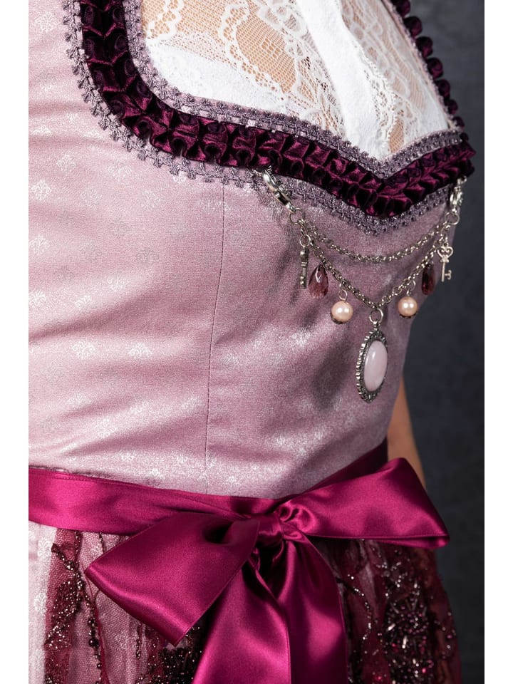 Edelnice Midi Dirndl Alice in lila, rosé günstig kaufen