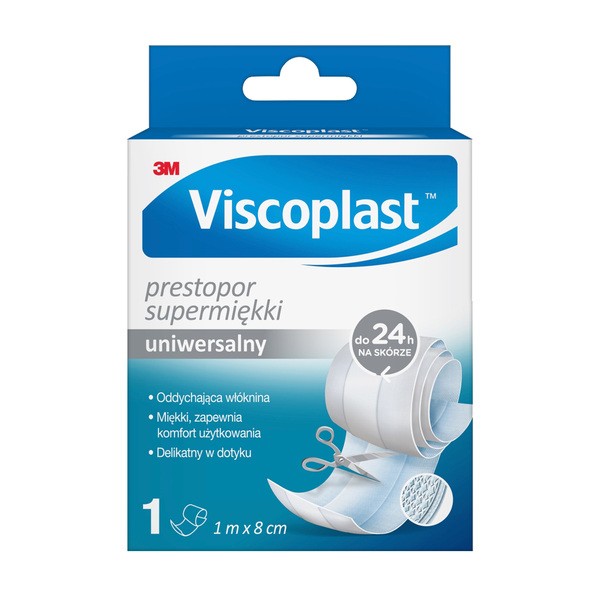 Viscoplast Prestopor Supermiękki, plaster do cięcia, 1 m x 8 cm, 1 szt.