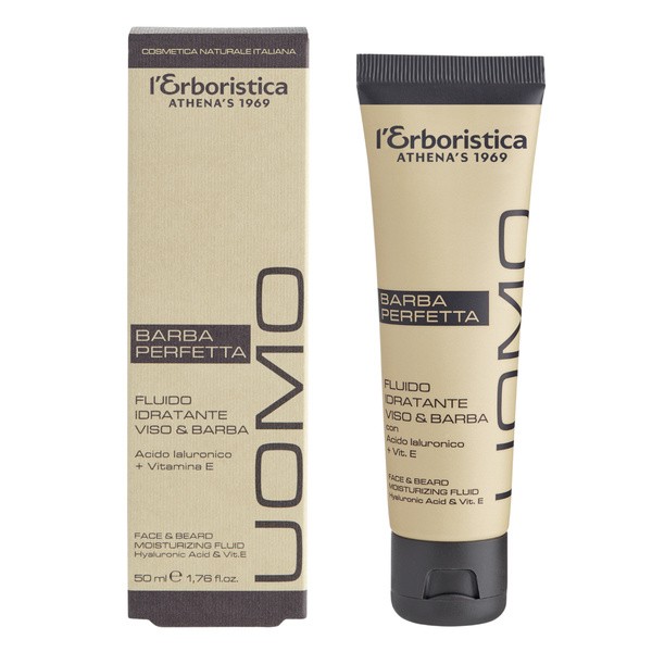 L'Erboristica Uomo, nawilżający fluid do twarzy i brody, 50 ml