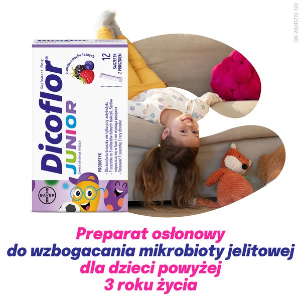 Dicoflor Junior, proszek w saszetkach, 12 szt.