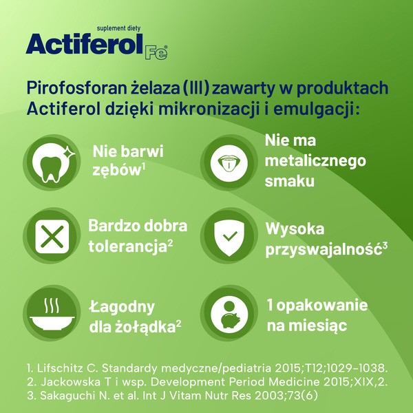 Actiferol Fe, 15 mg, proszek do rozpuszczania, saszetki, 30 szt.