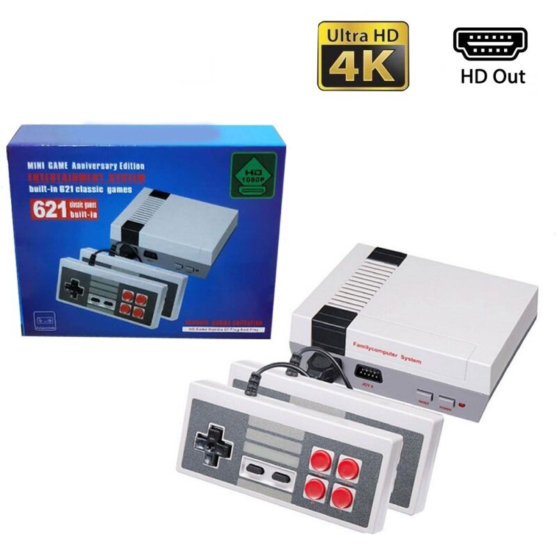 HD Output Mini TV Game Console 8 Bit Retro Video Game Wired Console Controller Built In 621 Games Handheld Gaming Player Gift