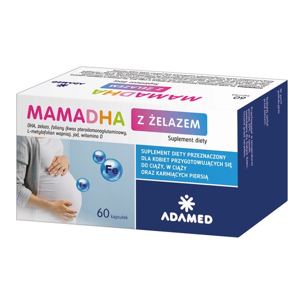 MamaDHA z Żelazem, kapsułki, 60 szt.