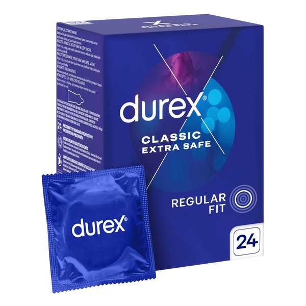 Durex Classic Extra Safe, prezerwatywy lateksowe, 24 szt.
