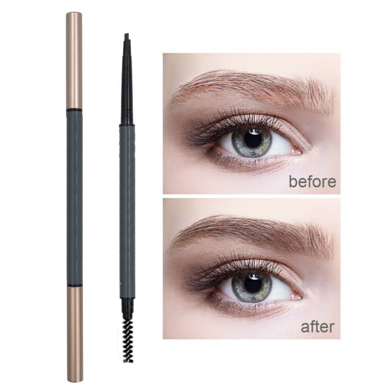 Ultra-fijn Driehoekig Automatisch Wenkbrauwpotlood met Borsteltje – Langhoudende Wenkbrauwmake-up voor Dames