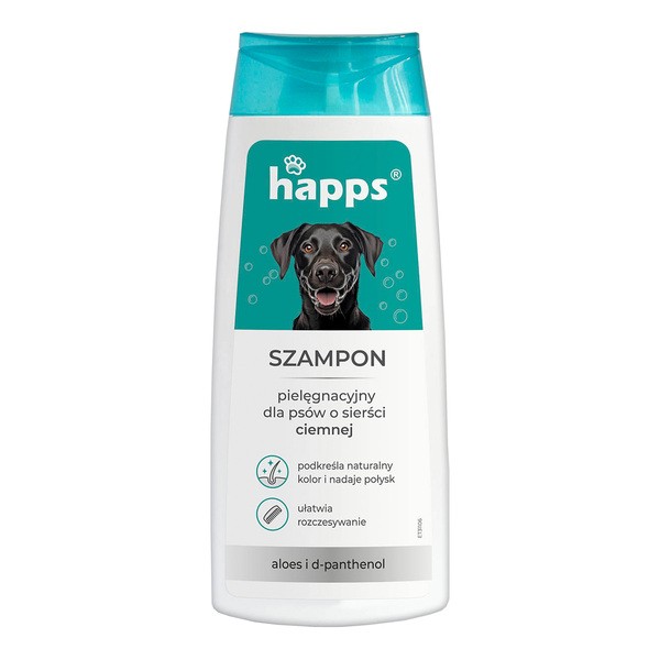 Happs, szampon pielęgnacyjny dla psów o sierści ciemnej, 200 ml