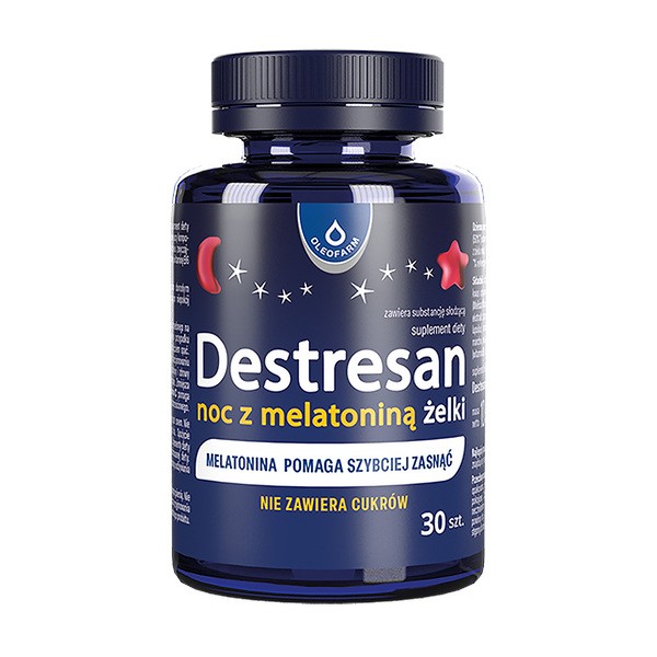 Destresan noc z melatoniną, żelki, smak wiśniowy, 30 szt.