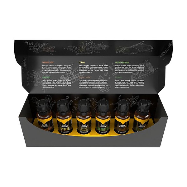Zestaw olejków eterycznych - apteczka natury, 6 x 10 ml