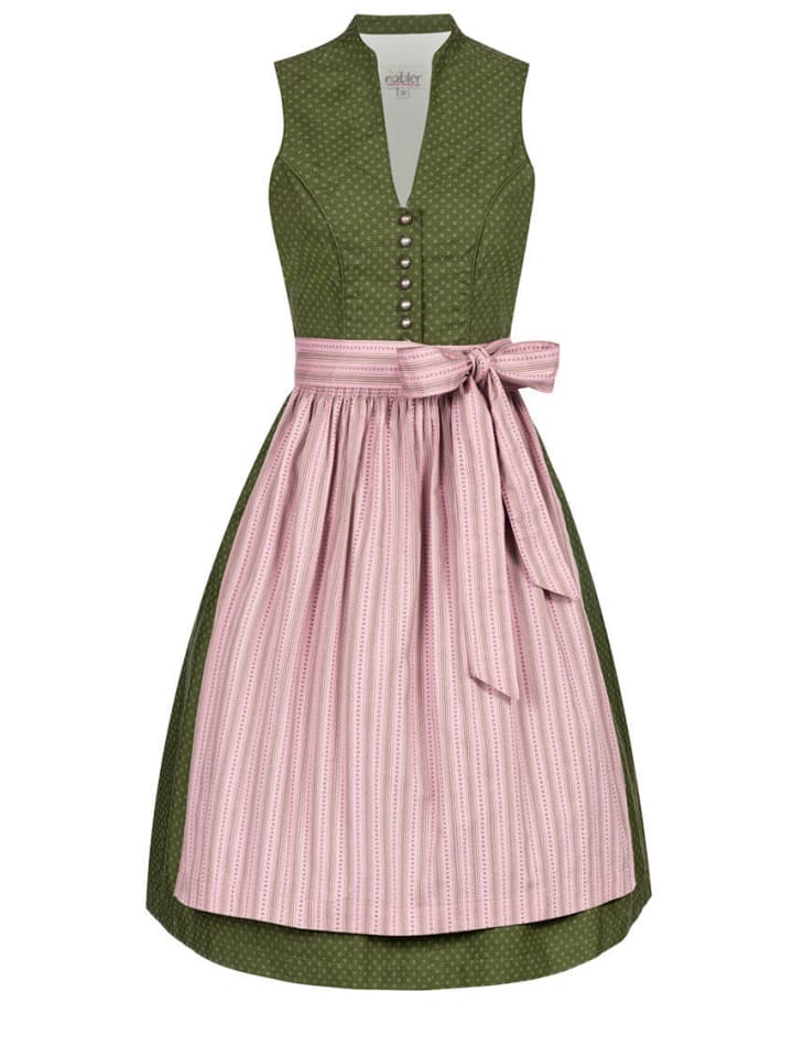 Nübler Dirndl midi Rita in Oliv günstig kaufen