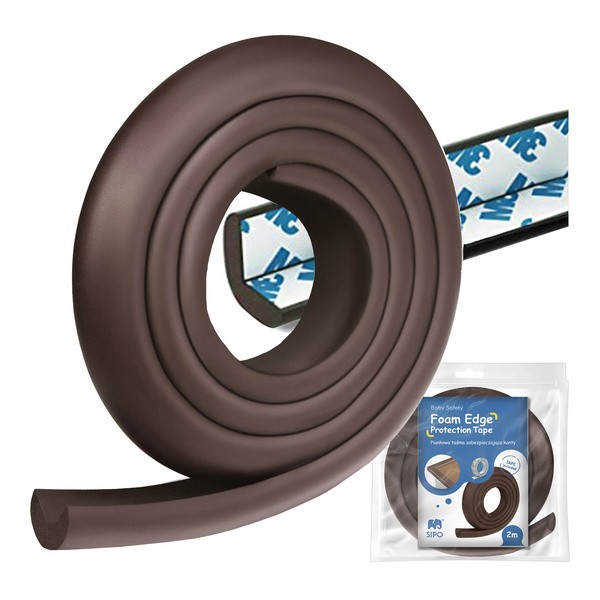Sipo, piankowa taśma zabezpieczająca, 2 metry, kolor brązowy, 1 szt.