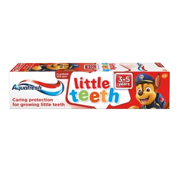 Aquafresh Little Teeth, pasta do zębów, Psi Patrol dla dzieci w wieku 3-5 lat, 50 ml