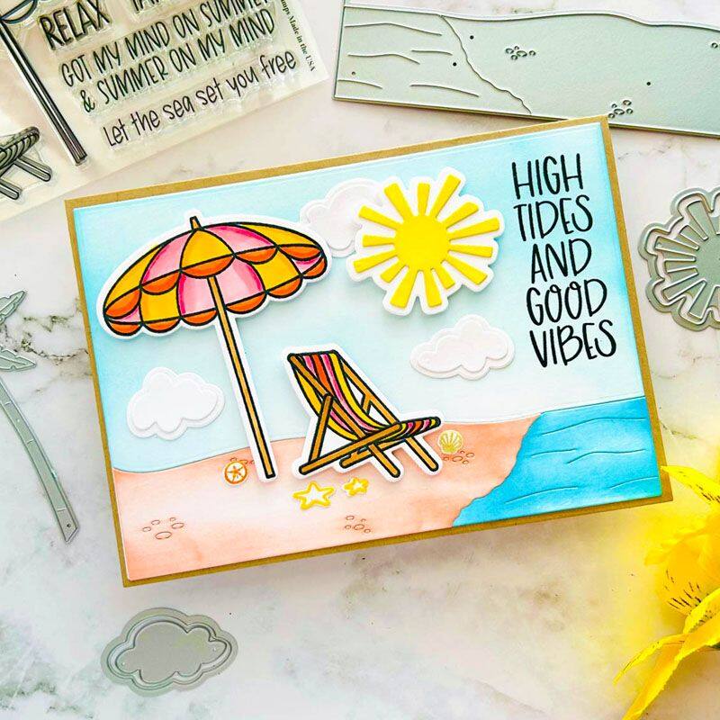 Beach Time Clear Stamp Set of 12