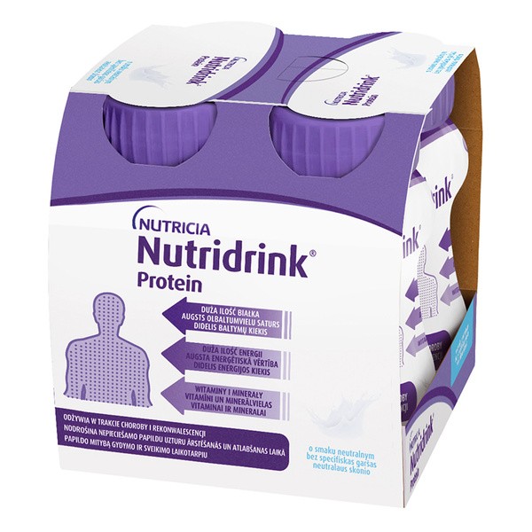 Zestaw 2x Nutridrink Protein, smak neutralny, płyn, 4 x 125 ml