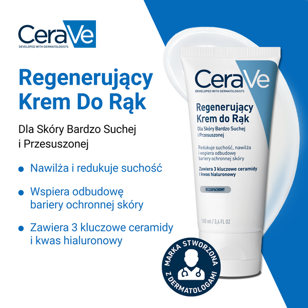 CeraVe, regenerujący krem do rąk, 100 ml