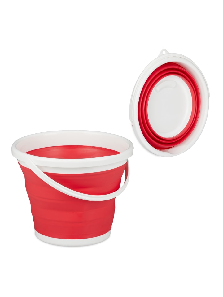 relaxdays Falteimer in Rot - 10 L günstig kaufen onesize