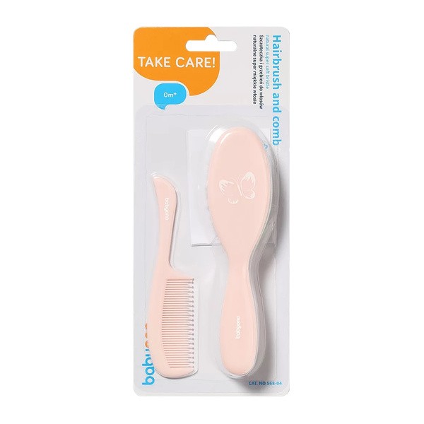 BabyOno, szczotka i grzebień do włosów dla dzieci i niemowląt, kolor różowy, 1 szt.