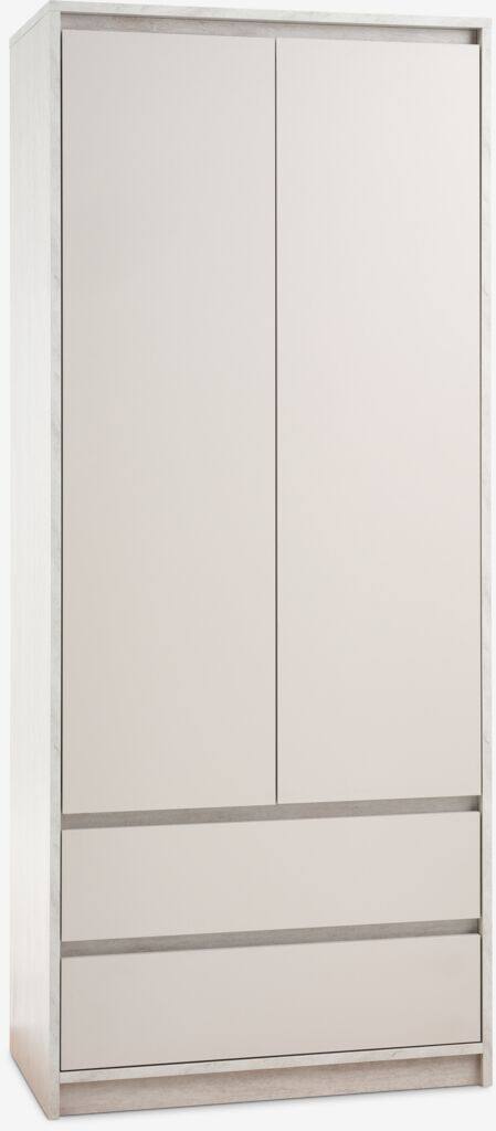 BILLUND BILLUND skab 80x193 2 låger 2 skuffer travertin/beige