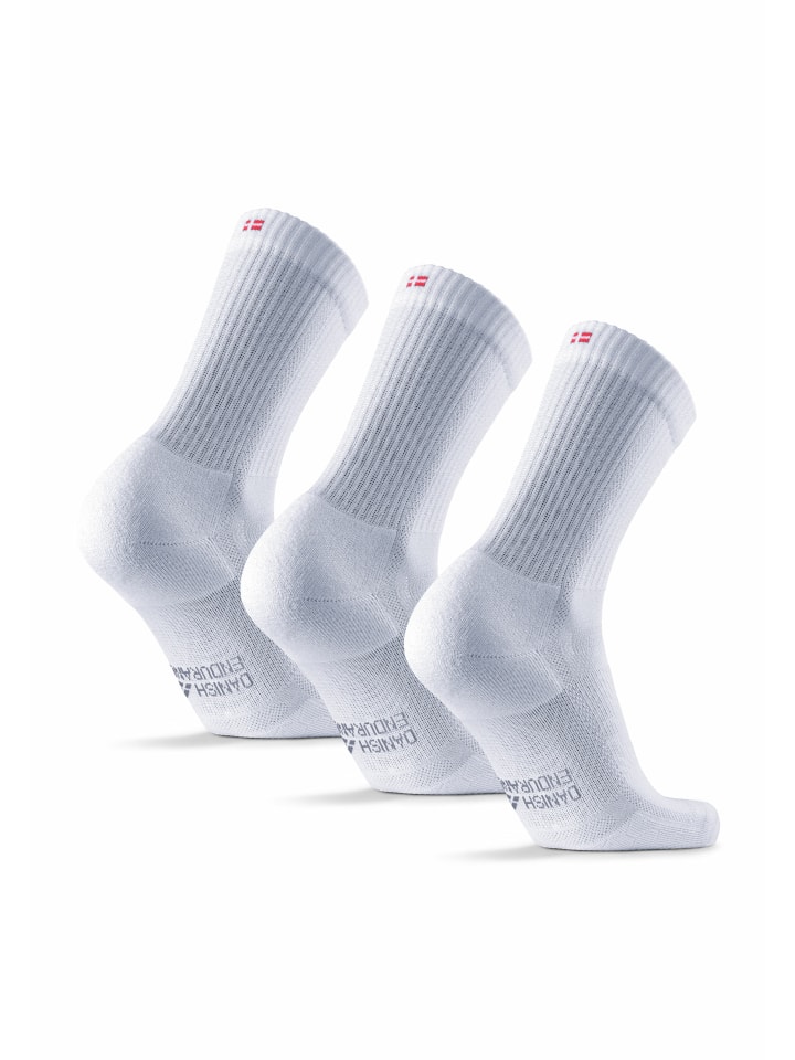 DANISH ENDURANCE Laufsocken Long Distance Crew in weiß günstig kaufen