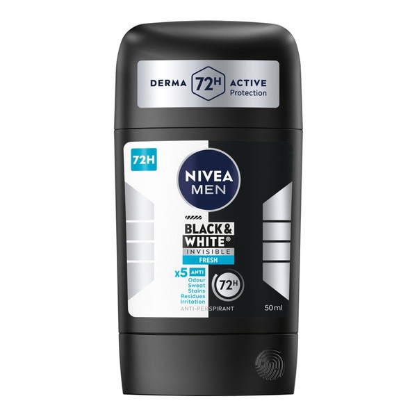 Nivea Men Black&White Fresh, antyperspirant w sztyfcie, 50 ml