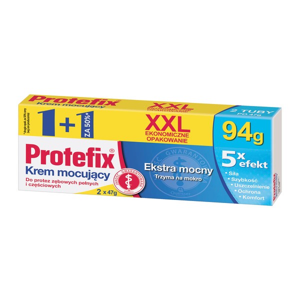 Protefix XXL, krem mocujący, 47 g x 2 opakowania (1 + 1 za 50% ceny)