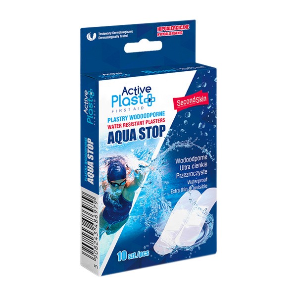 Active Plast, Plastry Wodoodporne Aqua Stop, 10 szt.