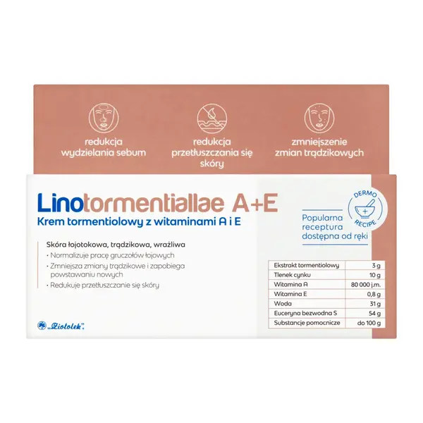Linotormentiallae A+E, krem tormentiolowy z witaminami  A i E, 50 g