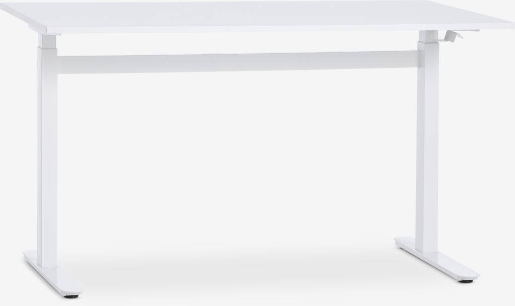 LUNDTOFT Hæve-sænke skrivebord med gaslift LUNDTOFT 70x130 hvid