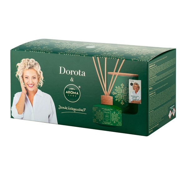 Aroma Home, Box Zimowy Las New, świeca 150 g + patyczki zapachowe 100 ml