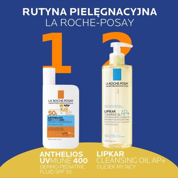La Roche-Posay Anthelios UVMUNE 400 DP, niewidoczny fluid SPF 50+ dla dzieci, 50 ml