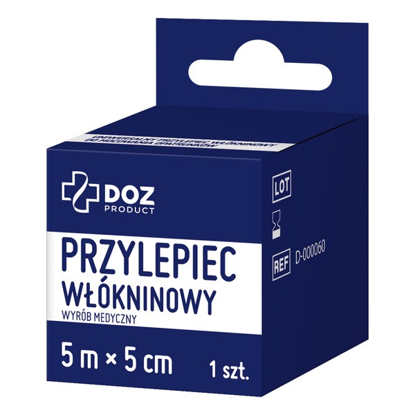 DOZ PRODUCT Uniwersalny przylepiec włókninowy, 5 m x 5 cm, 1 szt.