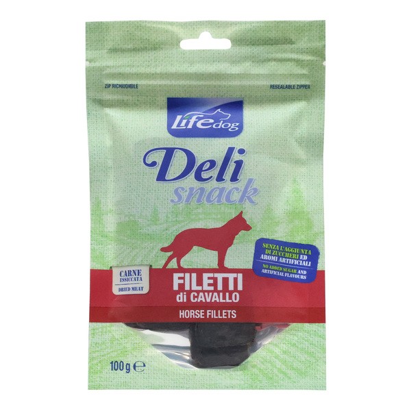 Life Dog Deli Snack Horse Fillets, suszone filety z koniny dla psów, 100 g
