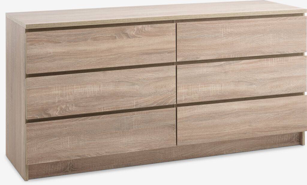 LIMFJORDEN LIMFJORDEN 3 kommoder, 3 skuffer, lys eg farve