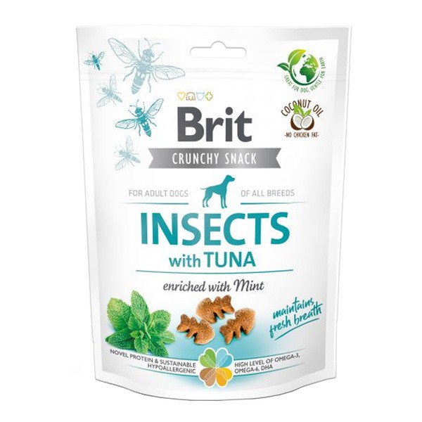 Brit Care Dog Crunchy Cracker Insects & Tuna, przysmak dla psów z owadami i tuńczykiem, 200 g