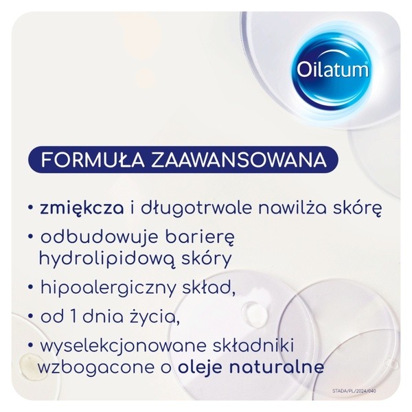 Oilatum, Aksamitne Mleczko do ciała dla skóry podrażnionej, swędzącej i bardzo suchej, 400 ml