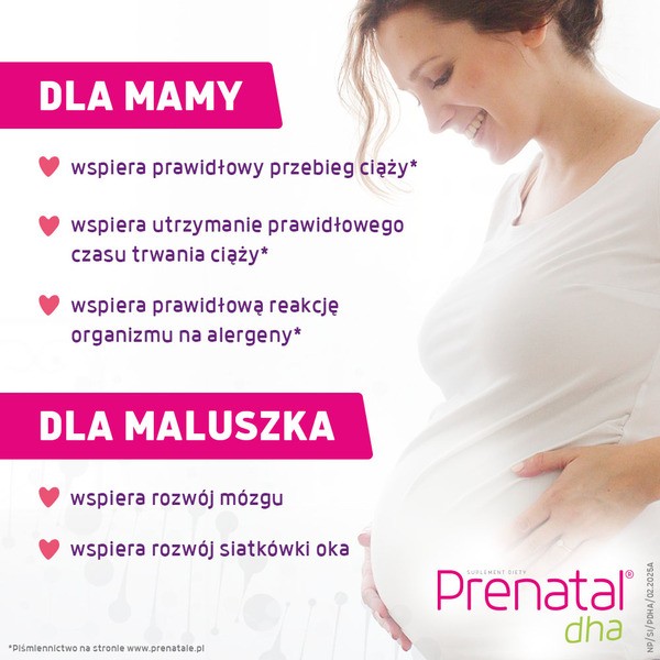 Prenatal DHA, w ciąży i podczas karmienia piersią (kwasy omega-3: DHA + EPA), kapsułki, 30 szt.