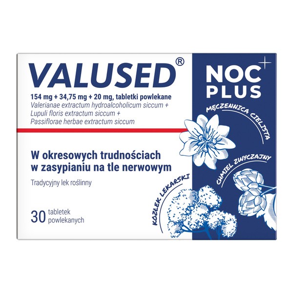 Valused Noc Plus, tabletki powlekane, 30 szt.