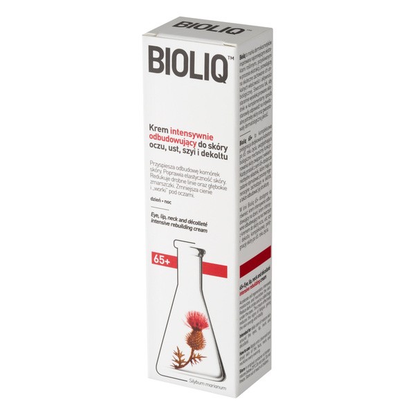 Bioliq 65+, krem intensywnie odbudowujący do skóry oczu, ust, szyi i dekoltu, 30ml