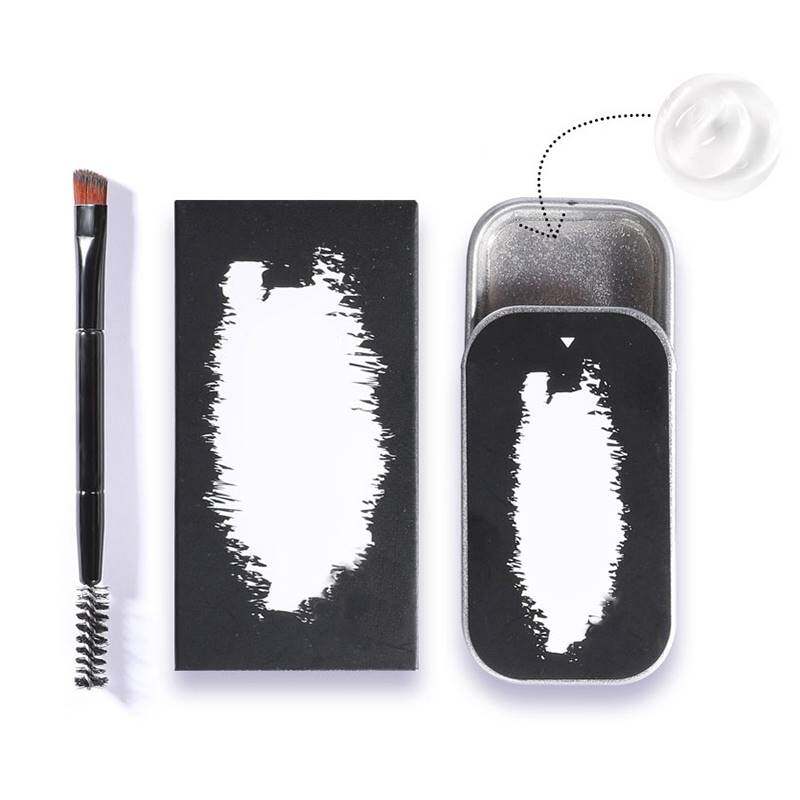 Gel para Sobrancelhas, Cera para Sobrancelhas à Prova d'Água, Longa Duração, Sobrancelhas Cheias e com Efeito Natural, Sabonete para Sobrancelhas, Gel Modelador para Sobrancelhas com Pincéis, Ferramenta de Maquiagem