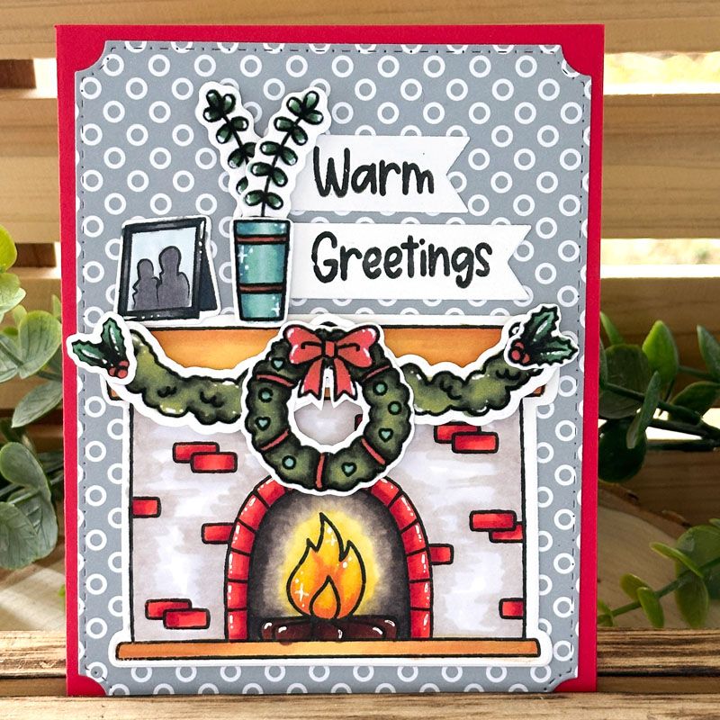 Cozy Fireplace Extras Clear Stamp Set 16 Stamps